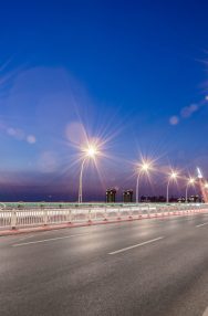 Highway at dusk